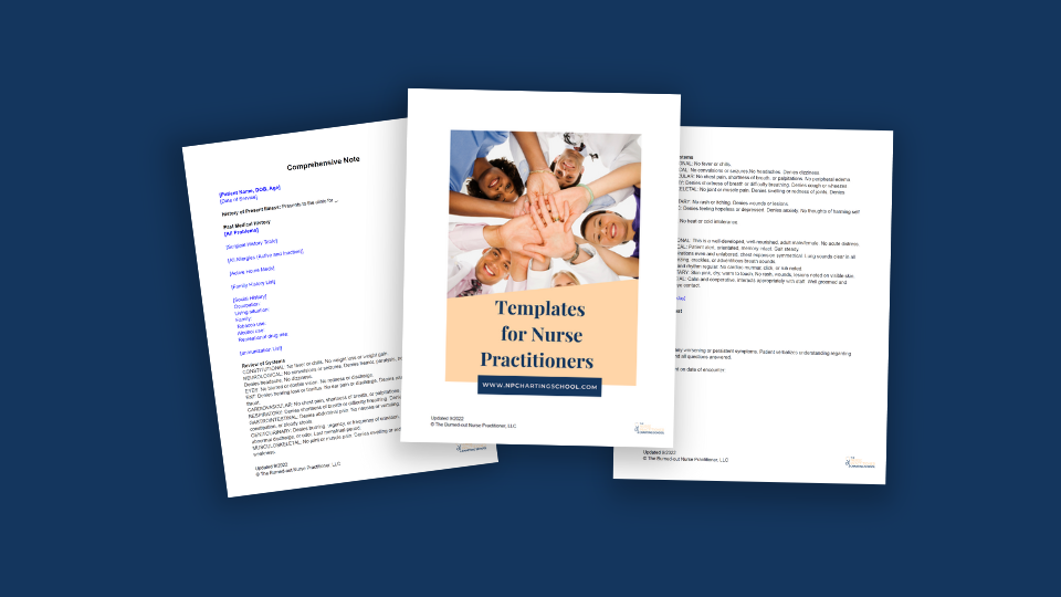 Charting Templates for Nurse Practitioners in The Nurse Practitioner Charting School